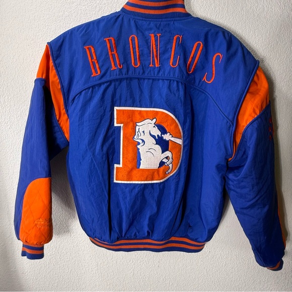 Vintage Denver Broncos Nutmeg by Campri quilted jacket 90s - Picture 1 of 13